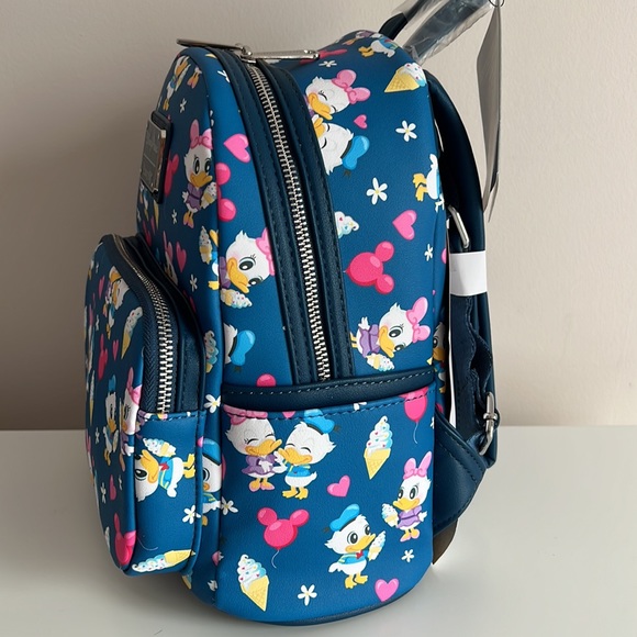 Donald & Daisy Duck Loungefly Mini Backpack & Mickey Baby cardholder bundle - Picture 9 of 11